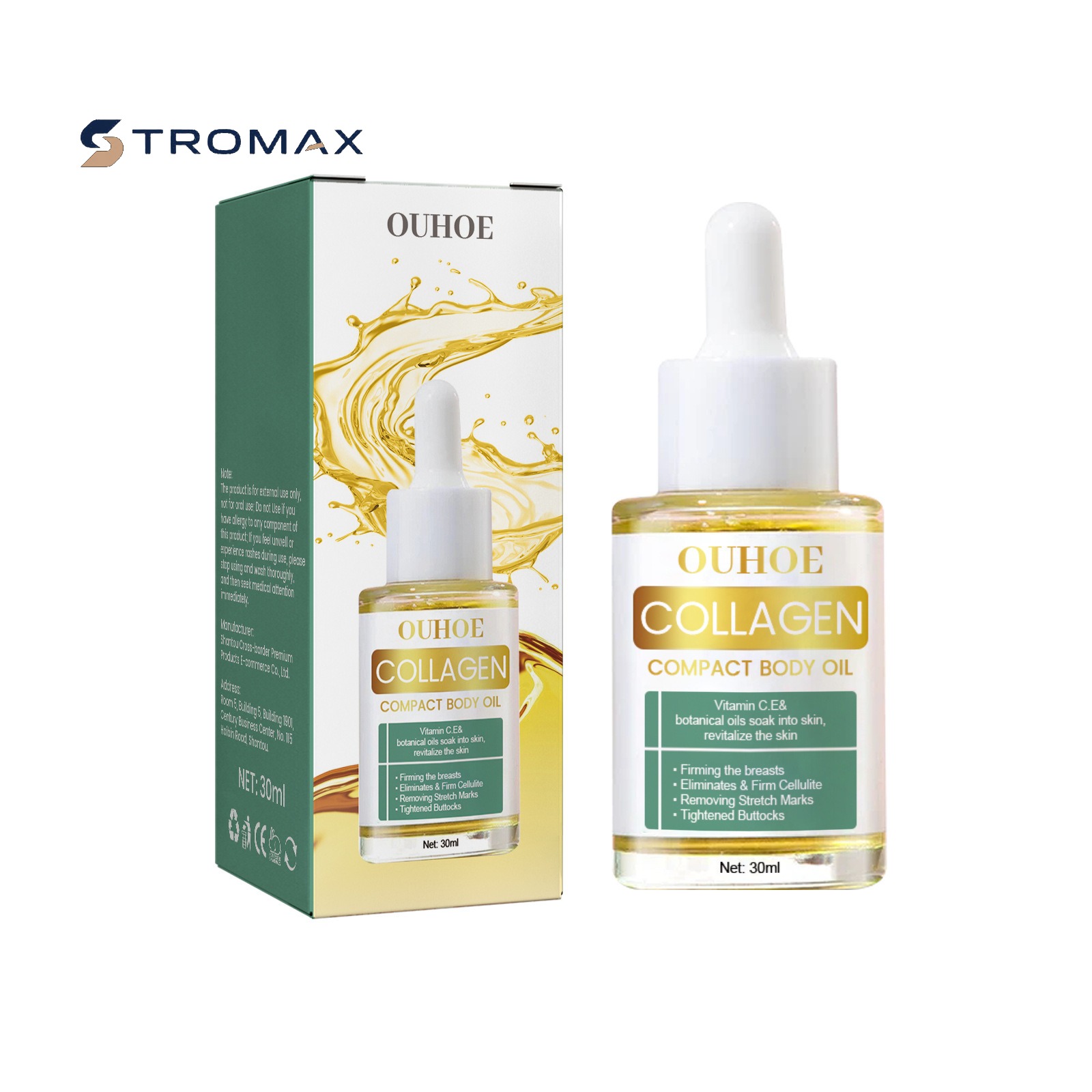 Organic collagen body oil