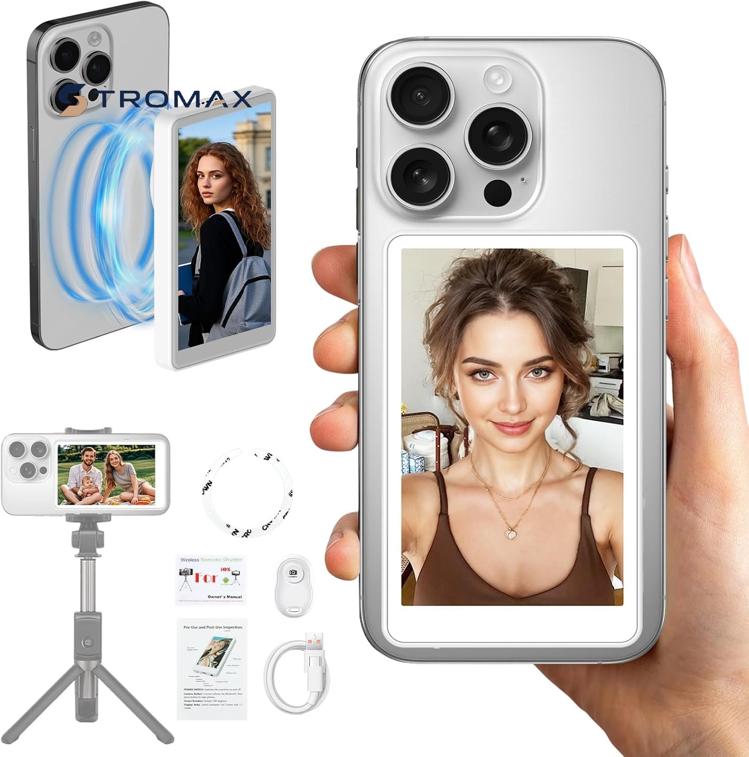 Bluetooth Magnetic Wireless Selfie Screen Projector for iPhone & Android