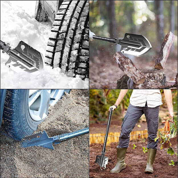 Folding Multifunctional Shovel for Outdoor and Garden Use - view 4