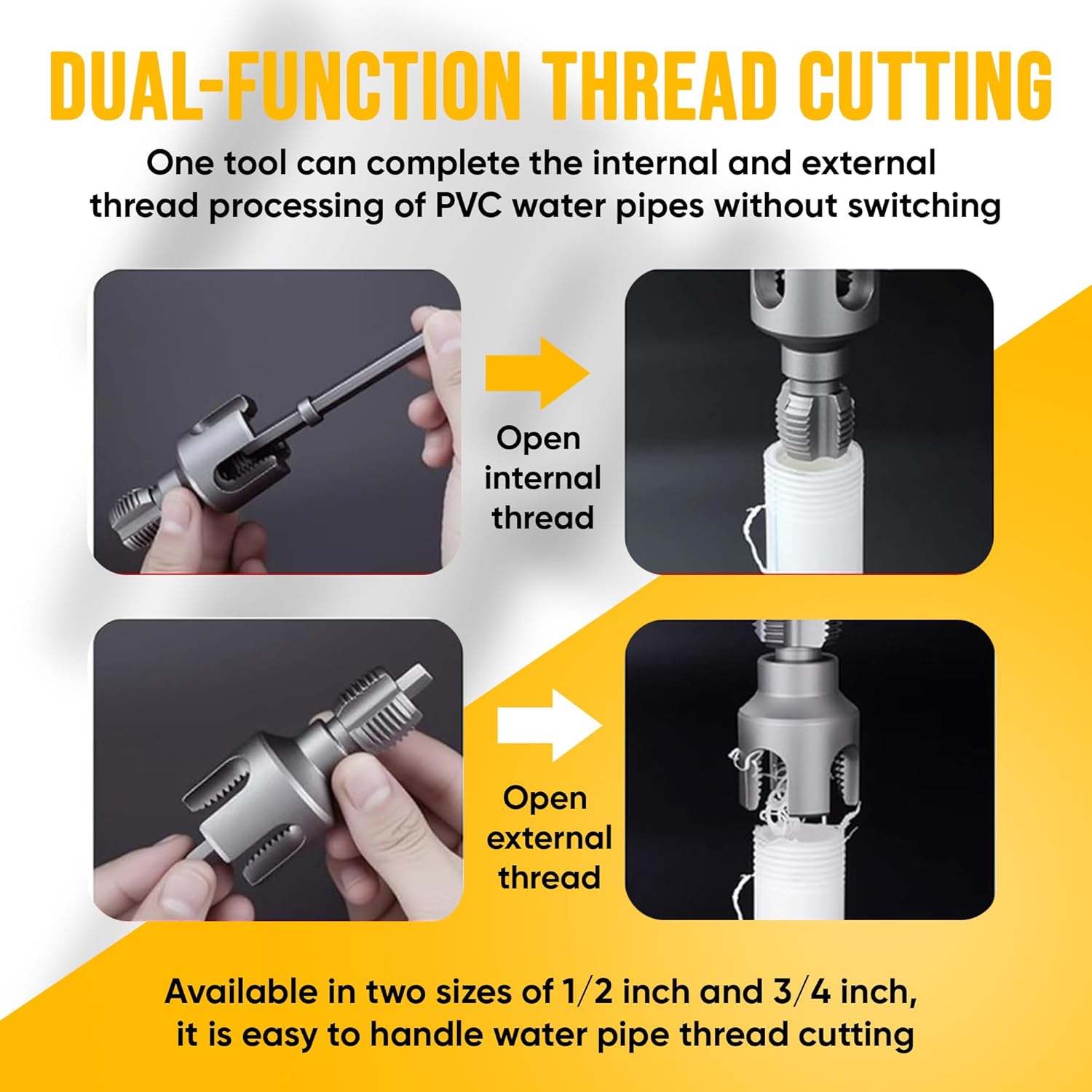 Dual‑Function Pipe Threading Tool - view 3