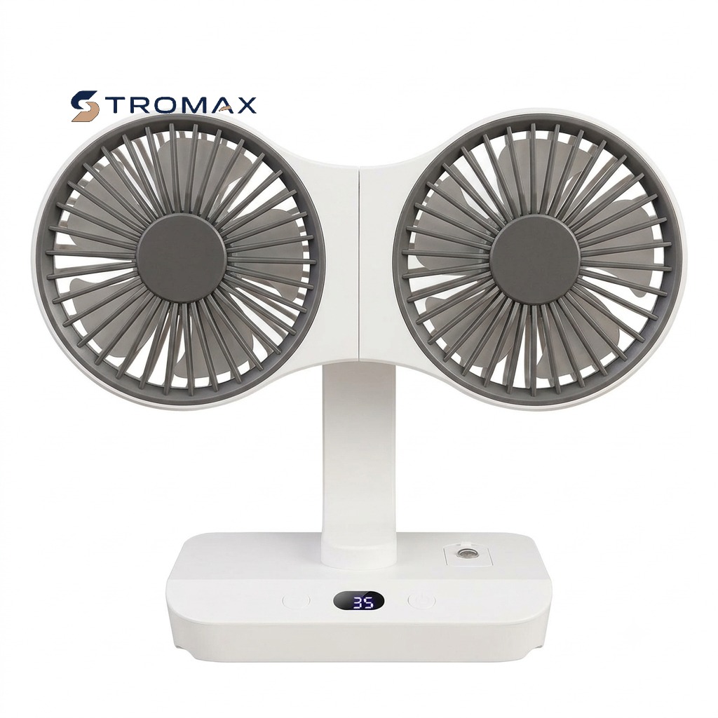Dual-head Desk Fan