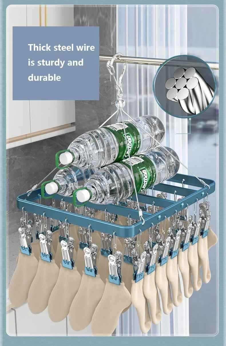 Clothes Drying Rack with Clips - view 5