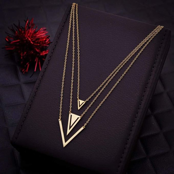 Geometric Triangle Necklace Set - view 5