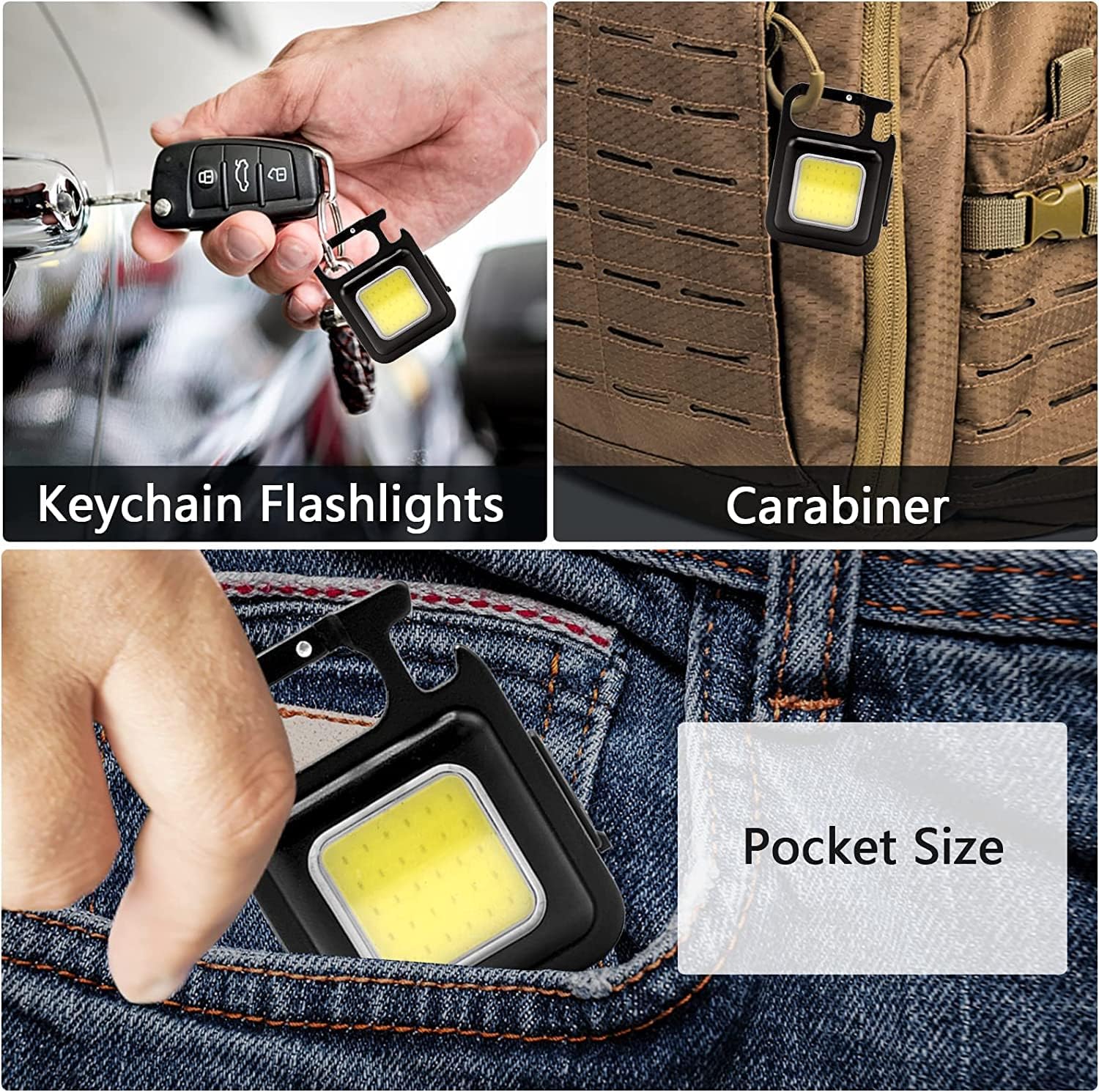 COB Rechargeable Keychain Light - view 3