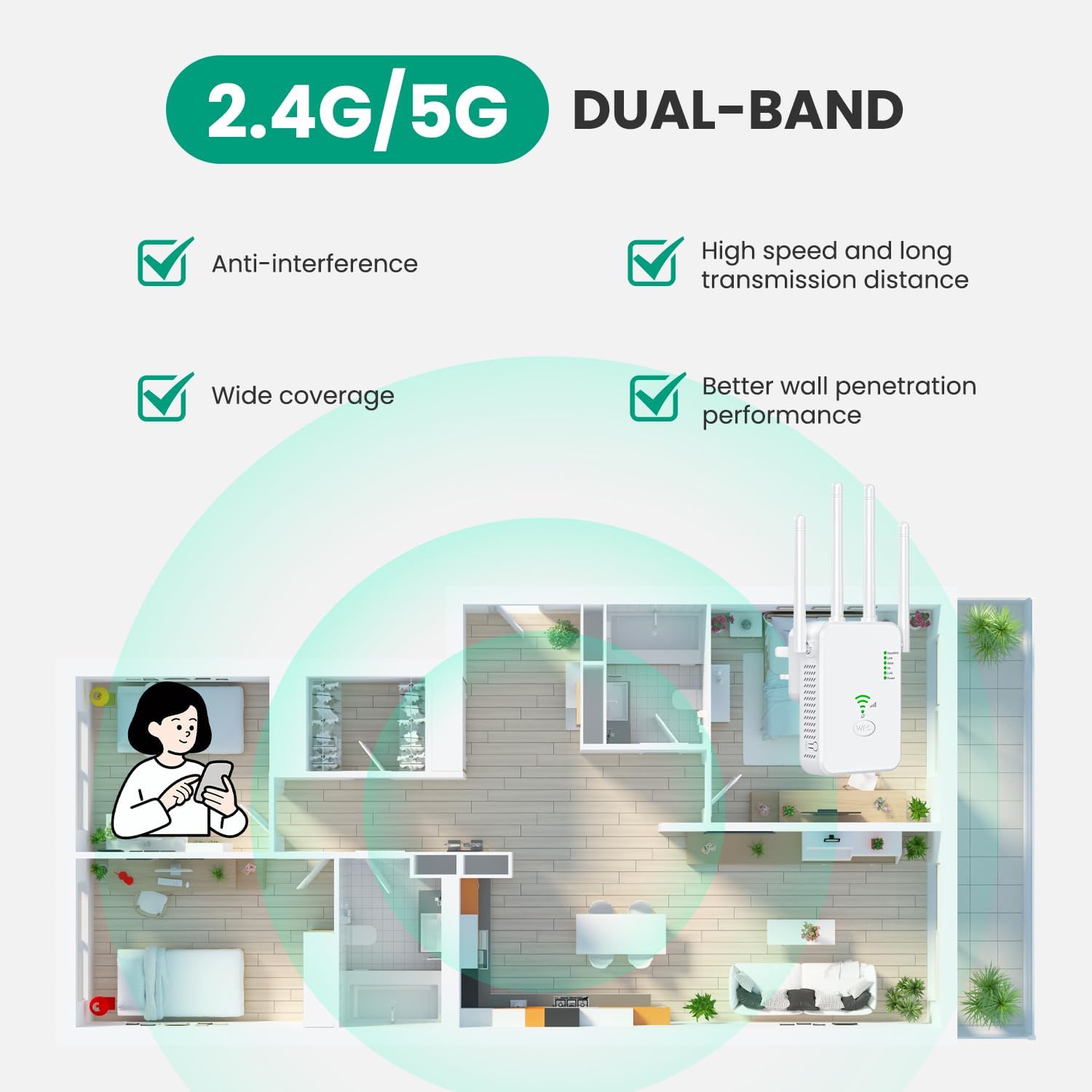 300Mbps WiFi Extender - view 5