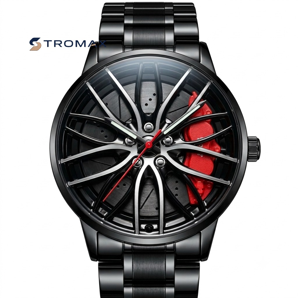 Car Wheel Rim Hub Men's Watch