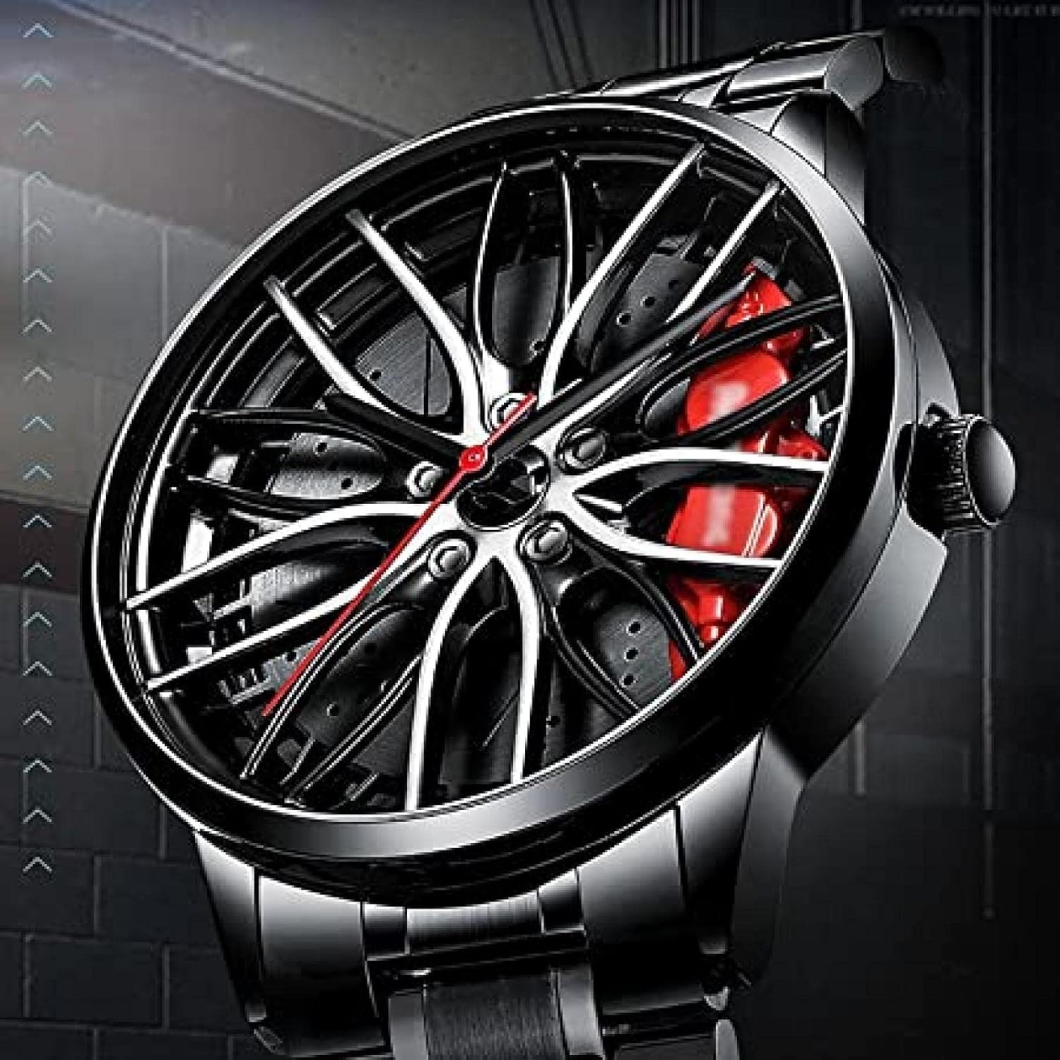 Car Wheel Rim Hub Men's Watch - view 4
