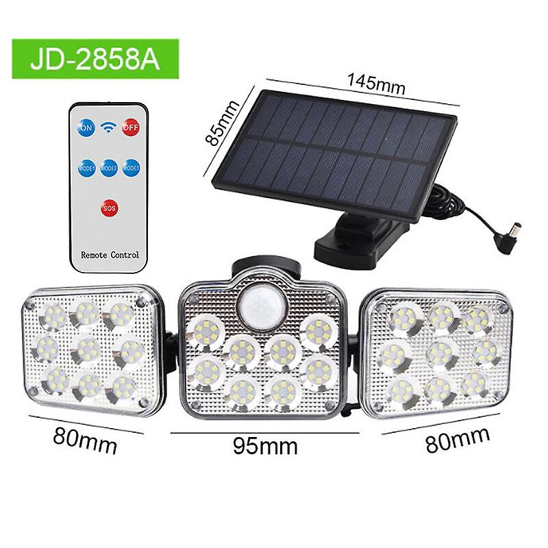 3 Head Solar Wall Light Motion Sensor Outdoor - view 5